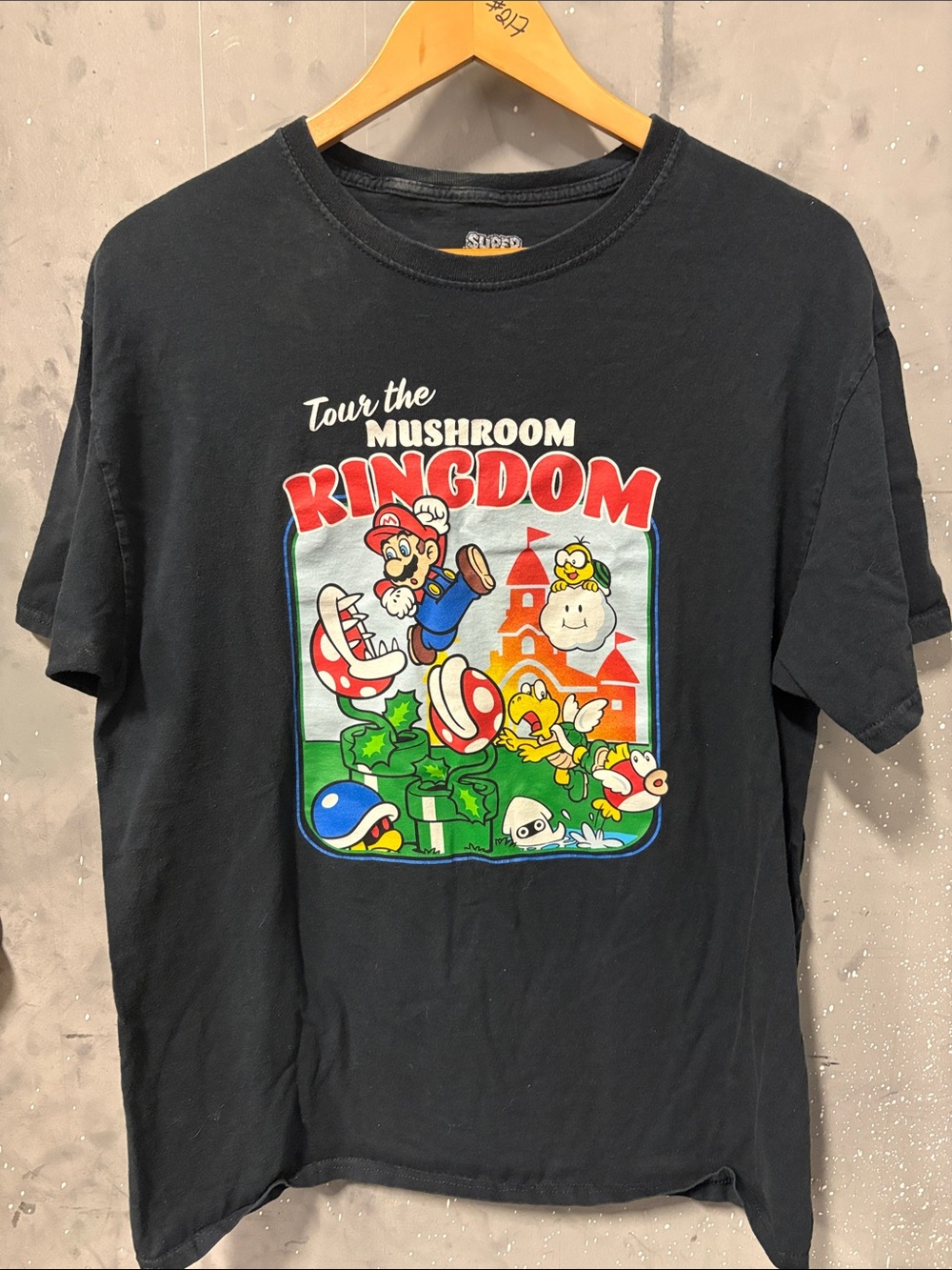 Tour the Mushroom Kingdom Mario Graphic Tee - Black XL - Picture 2 of 7